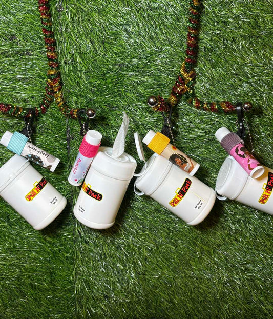 Bade Reel Chapstick w/ Holder and Mini Wet Wipes Keychain
